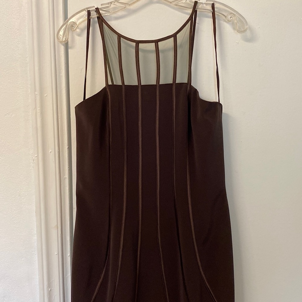 Niteline, column brown dress, size 2